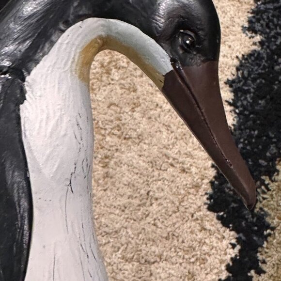 Penguin Tabletop Decor - Medium to Large size Hand Carved Art Penguin NWOT - Picture 4 of 13